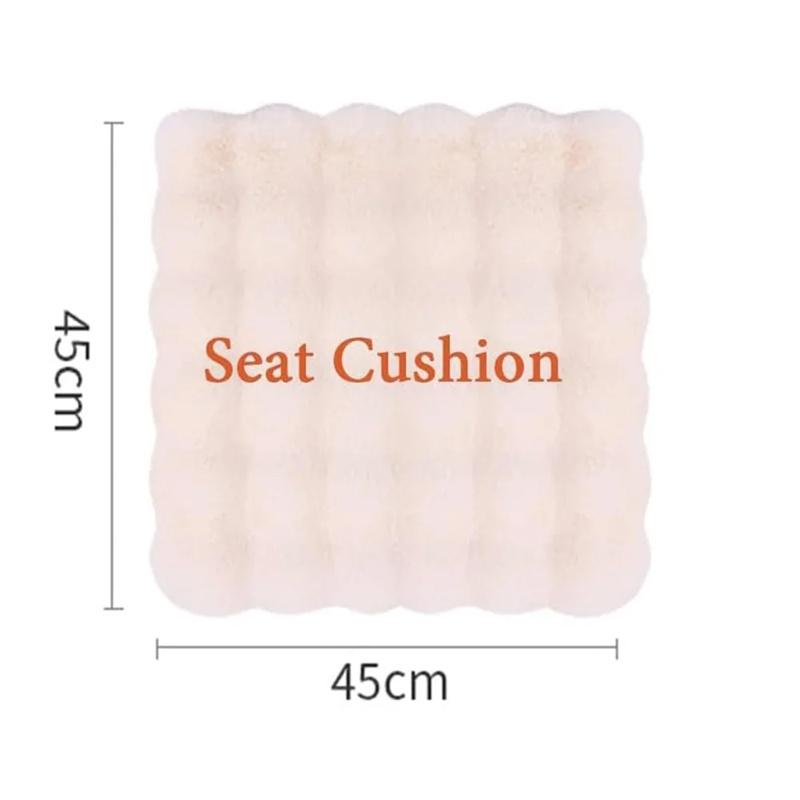 Rabbit Plush Chair Cushion Computer Chair Cushion Office Casual Dining Chair Cushion Thickened Student Stool Seat Cushion
