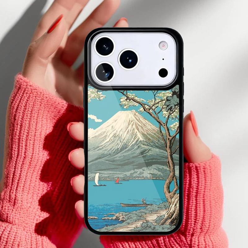 

Японское искусство Гора Фудзи Чехол для телефона для iPhone 17 16 15 14 13 Pro Max Задняя крышка для 12 11 Pro Coque iPhone 15
