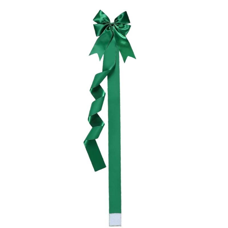 Versatile Festival Bowknot Decoration For Hanging On Doors Wall And Cabinets Polyester Christmas Accent