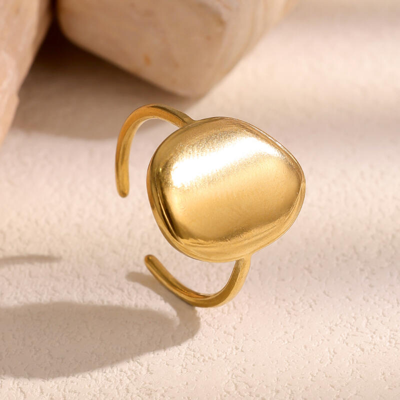 Stainless Steel Exaggerated Geometric Polygon Opening Rings for Women Men Waterproof Adjustment Rings Party Jewelry Accessories