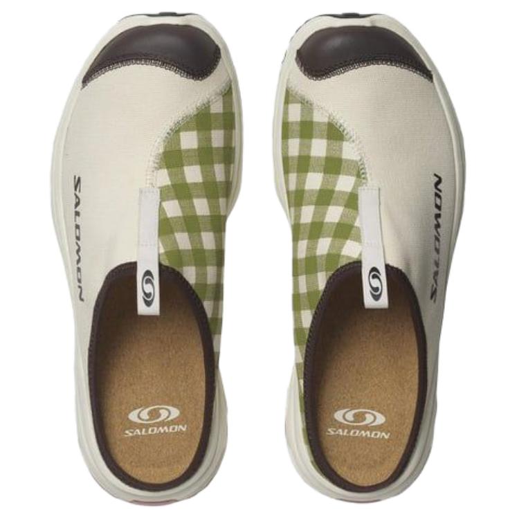 Salomon Rx Slide 3.0 Canvas Comfortable Soft Non-Slip Clogs Unisex Footwear White Green 477569