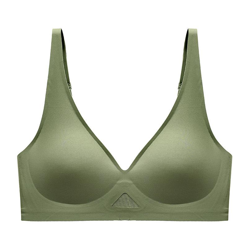 Bezešvé podprsenky pro ženy Bezdrátové spodní prádlo Push Up Brasiere Deep V Bralette Comfort Dámská tenká neviditelná podprsenka Sexy spodní prádlo