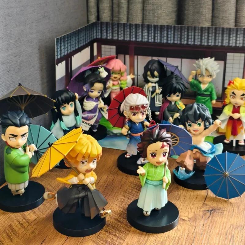 Genuine Blind Box Figure Plum Rain Series Kochou Shinobu Tomioka Giyuu Kanroji Mitsuri Mystery Box Figure Toy Gift