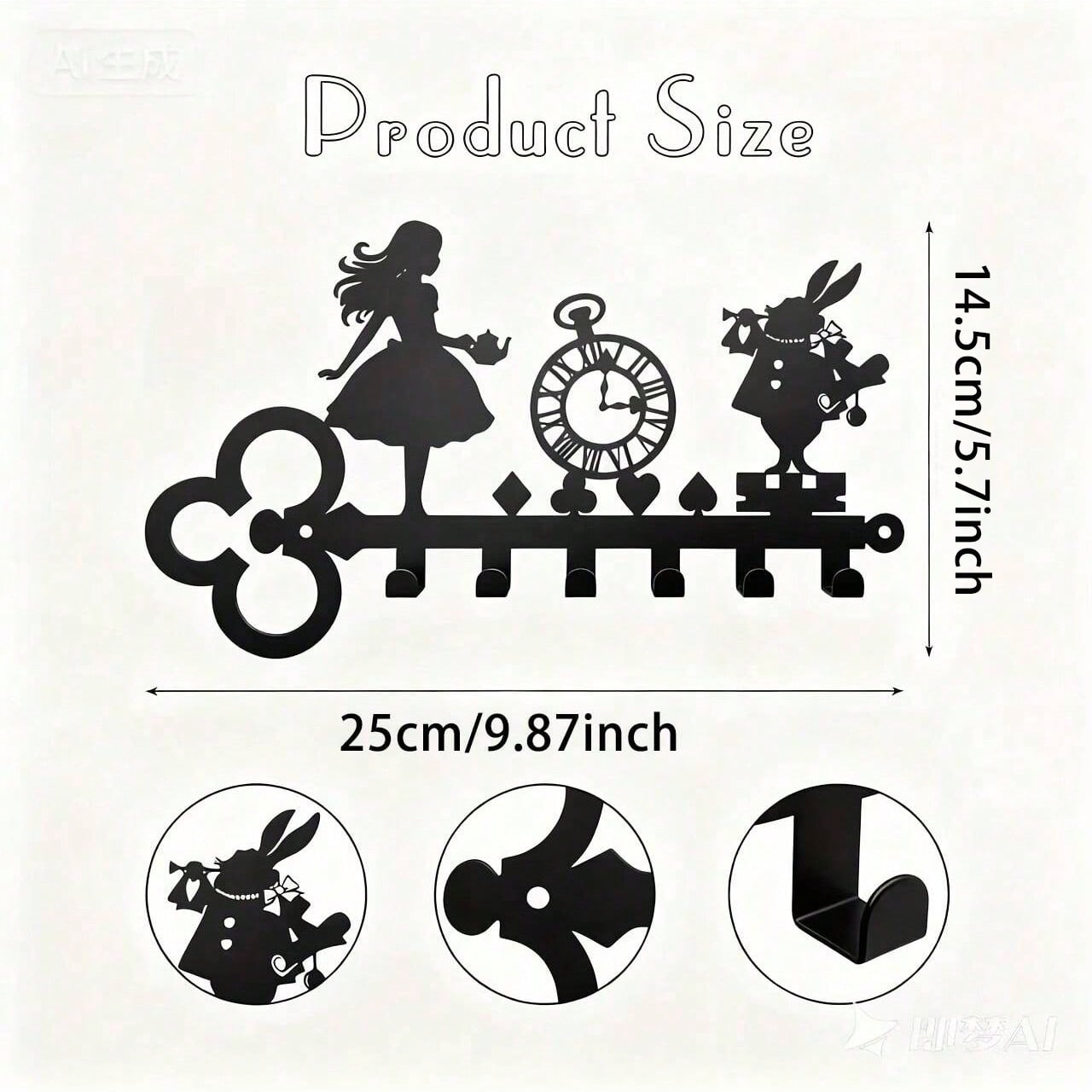 

Липкий Металевий Гачок-Кролик Пружина Настінний Декор Тримач для Ключів Не Потрібні Гвинти TY10187-01