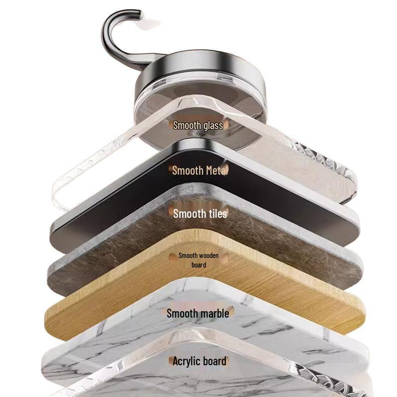 No-Drill Suction Cup Hook: Strong, Trace-Free Adhesive for Kitchen, Bathroom, and Door Use