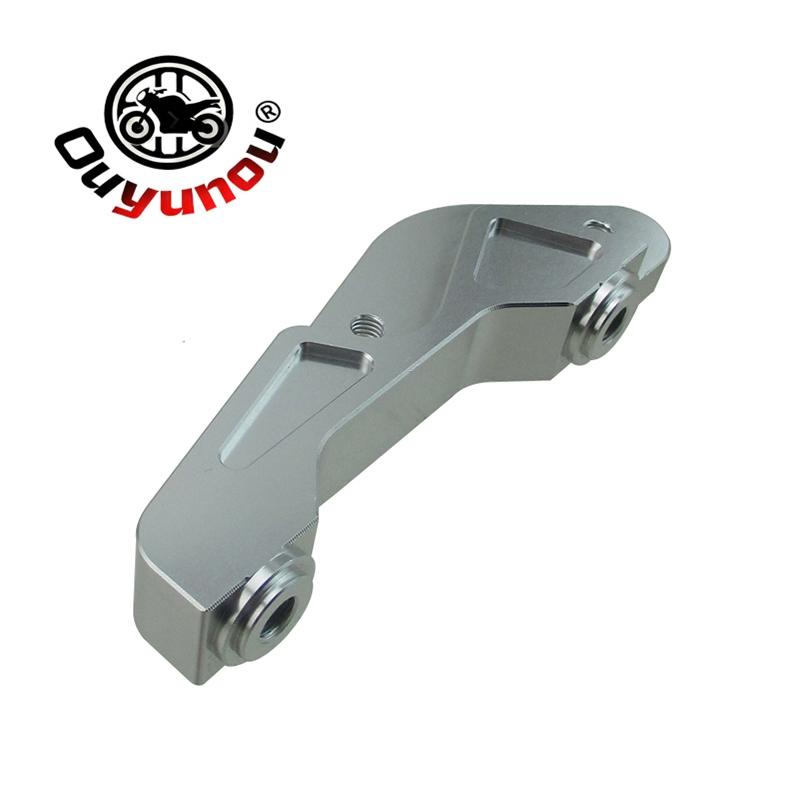 Ouyunou CNC Aluminum 82mm Racing 4 Pistons Brake Caliper Adapter 6mm For Pit Dirt Bike Motard Motorcycle серебряный
