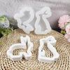 2 Cavities Easter Rabbit Silicone Candle Molds Easy Demold Heat Resistant Silicone Mould for Epoxy Resin Candle Soap