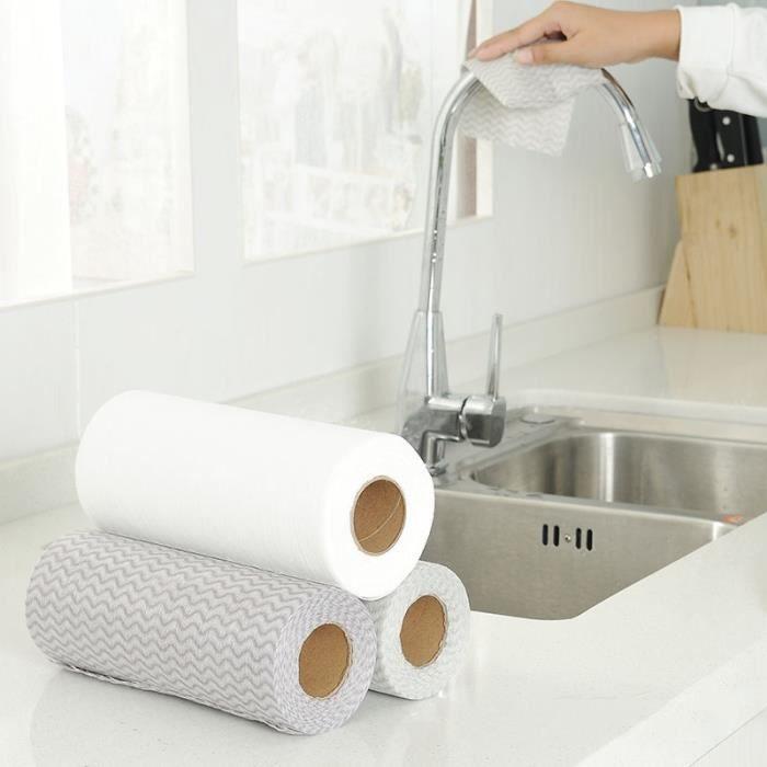 Dishcloth,Antibacterial and Durable Disposable Wipes, Used In Kitchens, Etc.. 3 Rolls, 50 Pieces Per Roll