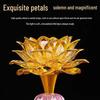 2026 Seven-Color LED Lotus Lamp Pair for Buddha, Household Plug-In, Buddhist Hall Ever-Burning Offering Lamp