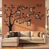 4pcs 11.8 X 35.4in Family Photo Tree Wall Sticker Tree Pvc Removable Wall Sticker Black Peel and Stick PVC Wall Decal Bedroom