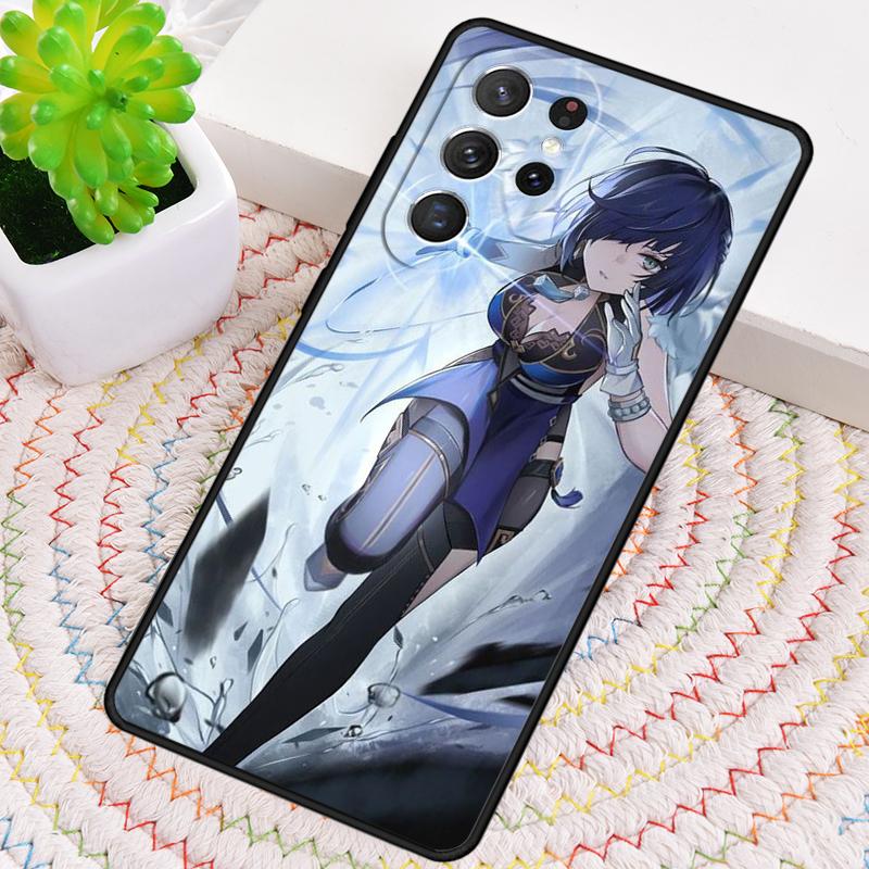 Genshin Impact Yelan Silicone Phone Case For Samsung Galaxy Note 10 Pro S26 S25 S24 S23 S22 S21 Plus S25Ultra Capa Cover