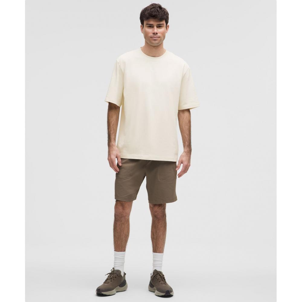 Lululemon HeavyweighT CoTTon Jersey T shirT  Wordmark Graphic lighT Ivory