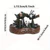 Bamboo Panda Incense Backflow Burner Backflow Incense Holder Waterfall Incense Burner Home Living Room Decorations Office