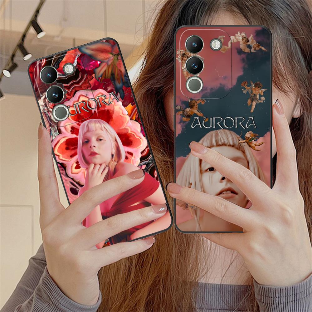 Aurora Aksnes Matte TPU Mobile Phone Case for VIVO V60 V50 V40 V30 V29 V27 V25 V23 Pro Lite 5G Colorful Printing Cover