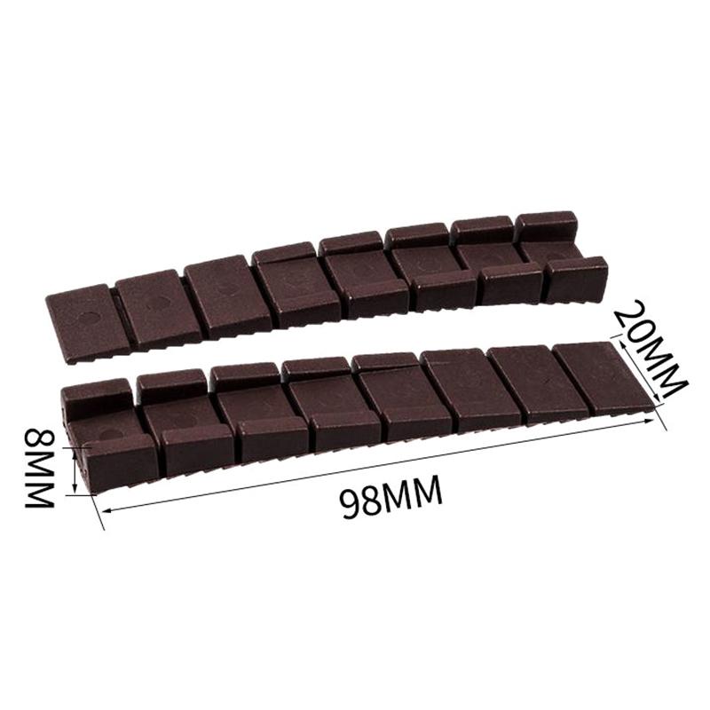 10 шт. Гибкие пластиковые клинья-подкладки для выравнивания стола, Премиальные выравниватели для мебели, Клинья-подкладки для двери, шкафа коричневый