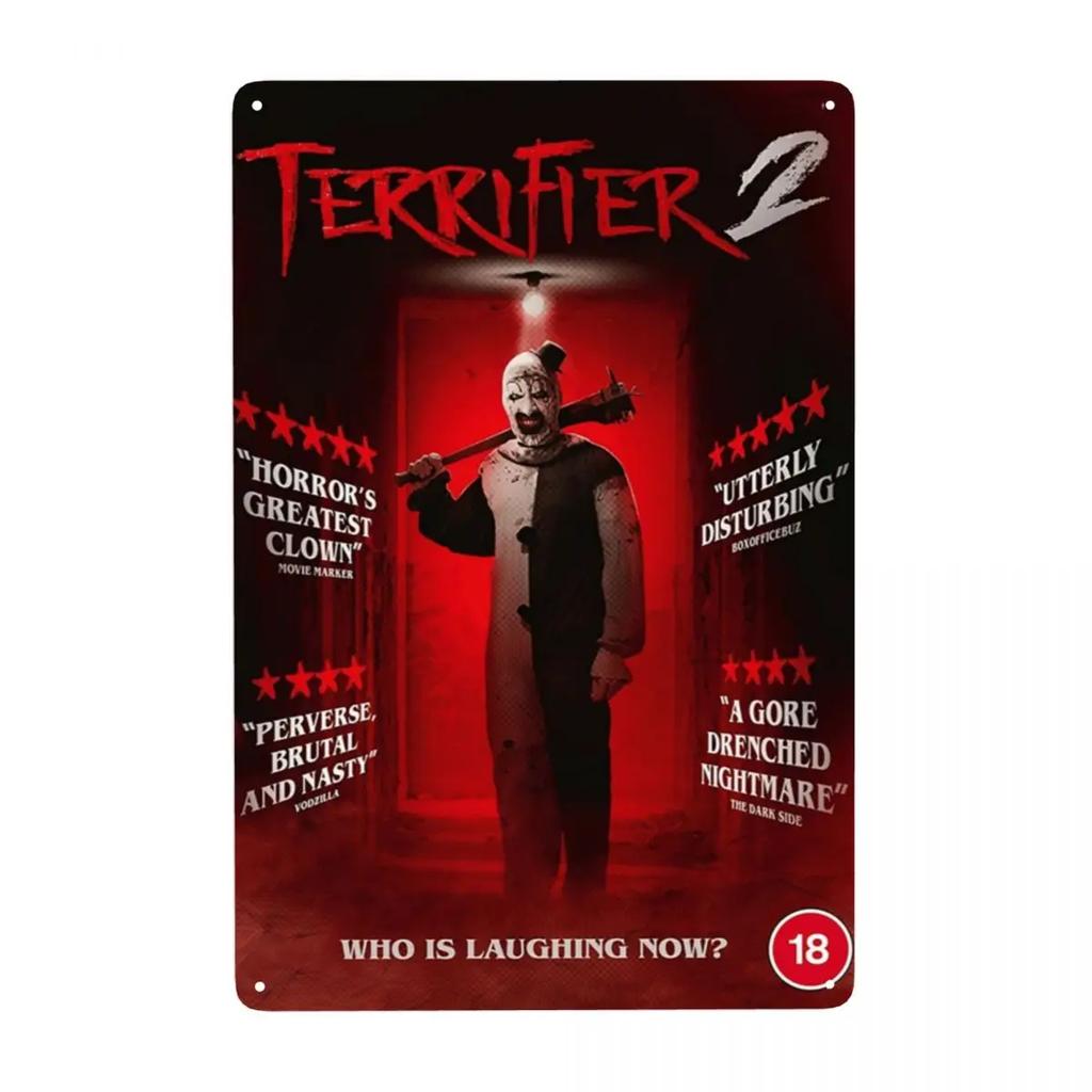 Retro Terrifiers Halloween Horrorfilm Metallschilder Benutzerdefinierte Blechschilder Tor Garten Bars Heimdekor 30x20cm