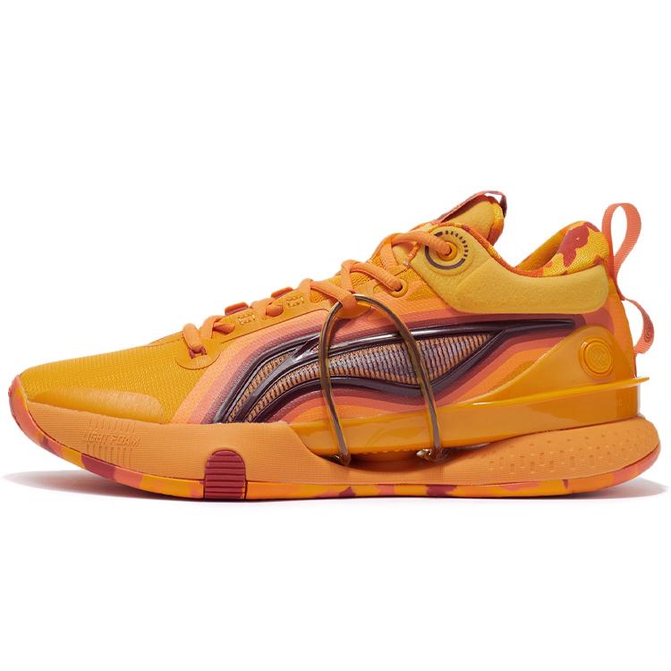 New LINING Speed 8 Premium Basketball Shoes Men Low Top Mango Orange Yellow ABAR071-6