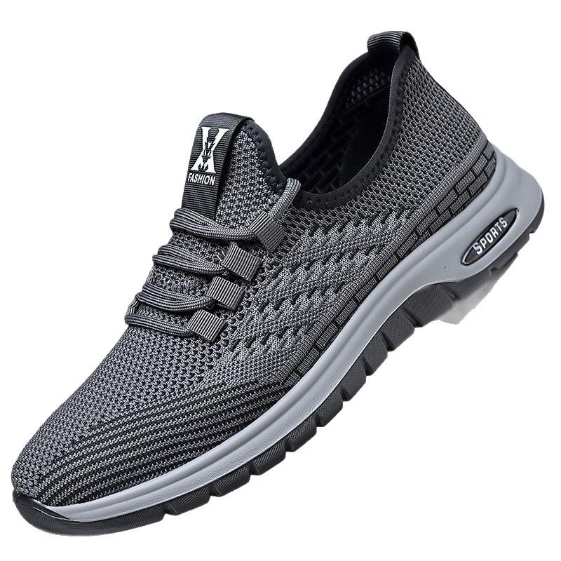Men's shoes breathable mesh spring and summer new fly-woven non-slip soft-soled men's casual versatile sports shoes walking shoes