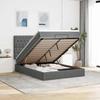 VidaXL Ottoman Bed Frame with Mattress Dark Grey 140x200 Cm Fabric, Bed Frame, Upholstered Bed Frame, Bed Frame 3314094