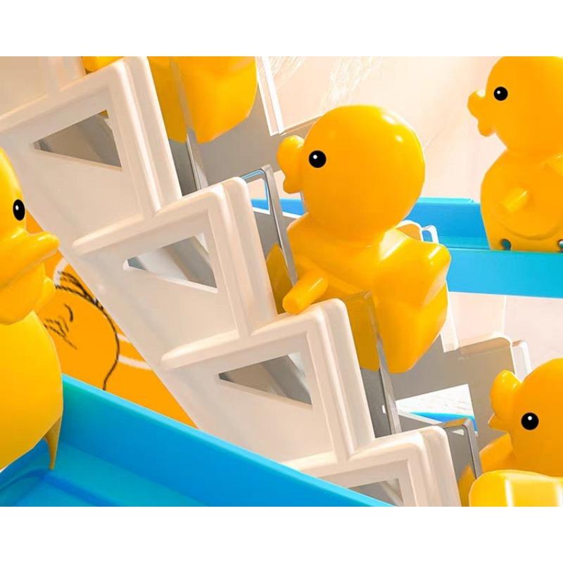 1SET Little Duck Climbing Stairs Little Yellow Duck Climbing Stairs Slide Track Toy Climbing Stairs Duck