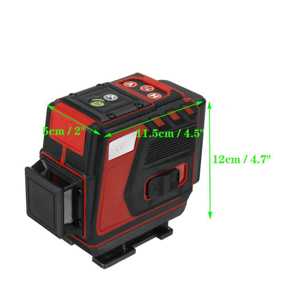 16/12/8 Linjer Laserpassare Professionell Självnivellerande 4D 360 Horisontell Vertikal Grön Laserstråle Linje Byggmätverktyg Grön / Röd