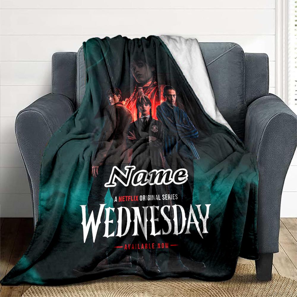 Custom 1pc Wednesday Addams Returns Blanket, Soft And Comfortable Blanket, Casual Warm, Camping Travel Blanket, Birthday Gift Q912193
