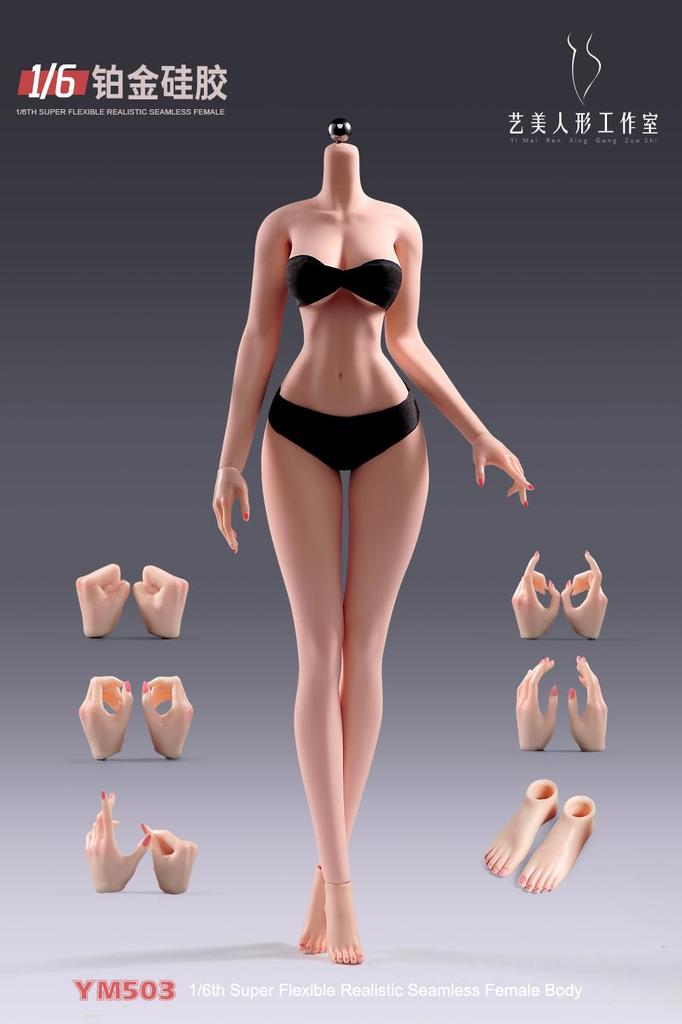 Spielzeug & Hobby [TOYBARJAPAN] Actionfigur im Maßstab 1:6 YIMEI YM503 Schlanke Schöne, Dünne Highschool-Schülerin, Nahtloser Körper mit Skulptur