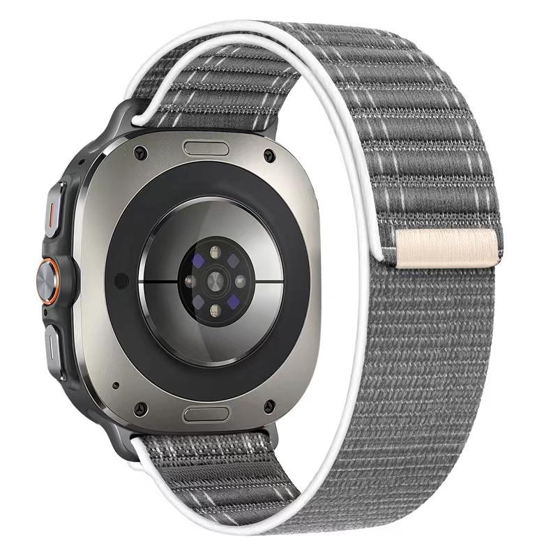 Nylon Loop Strap For Samsung Galaxy Watch Ultra 47mm Official Wave Pattern Fabric Bracelet Wristband Galaxy Watch 8 Ultra Correa