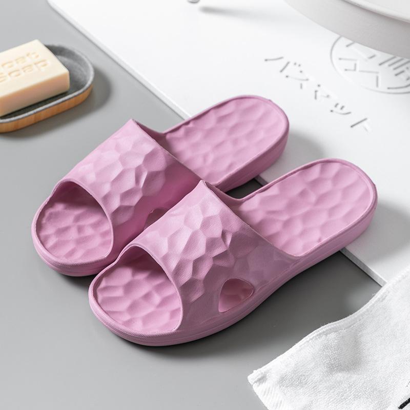 Slippers home summer Japanese style non-slip couple water cube slippers home bathroom bath slippers bacteriostatic slippers