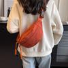 Chest Bag Banana Bag for Women Sling Crossbody Waist Pack Canvas Running Waist Bag Casual Fanny Packs Sport Half Moon Belt Bag