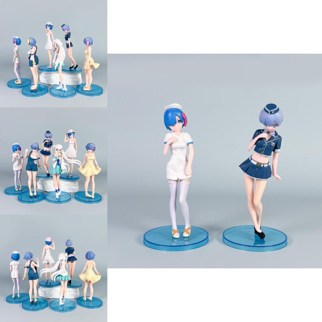 From Zero Anime Pvc Figure Set Featuring Rem And Emilia For Cosplay And Collection