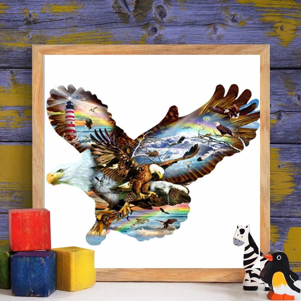 Diamond Painting Full Round Square Round Eagle Rhinestones 5D DIY Diamond Embroidery Cross Stitch Animal Mosaic Decortion