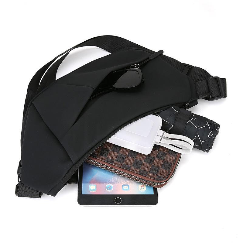 Men's Crossbody Bag: Stylish Cross-Border Single Shoulder Bag for Outdoor Sports, Cycling, Casual Travel, and Commute - High-End Chest Bag.