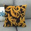 European Floral Gold Black Blue Linen Cushion Covers Modern Nordic Geometric Decorative Pillows Cover Couch Pillows Boho Decor