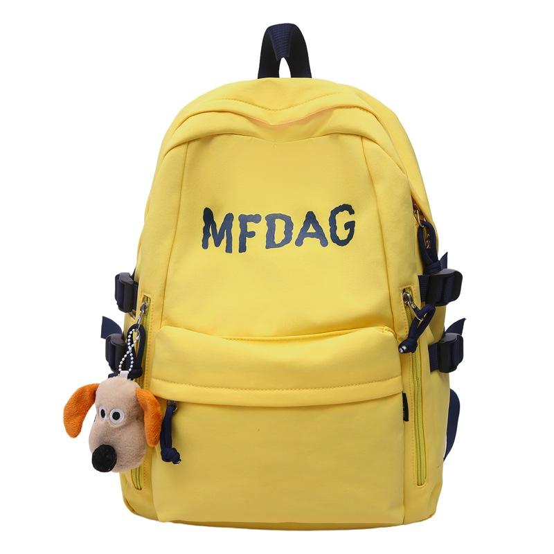 

Summer New High-Value Japanese and Korean Niche Backpack Niche Laptop Bag for Female Primary and Secondary School Students Letter Backpack жёлтый