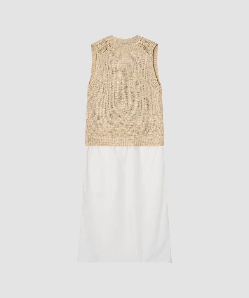 Deolil Bryn Knit Vest One-Piece_Beige