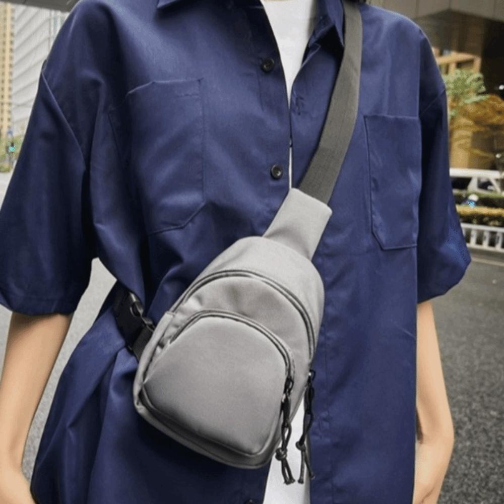 Nylon Men Crossbody Bag Mini Shoulder Bag Personalized Sports Chest Bag Phone Bag