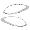 ABLZ-Chrome Trim Ring Bezel 1 Pair For Headlight For Mini Cooper Countryman Paceman 2011- 2016 LH& RH