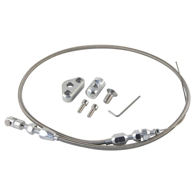36'' Throttle Cable For Chevy Chevrolet LS1 Swap Conversion Stainless 4.8L 5.3L 6.0L 5.7L Engine 1999-2007 Silver