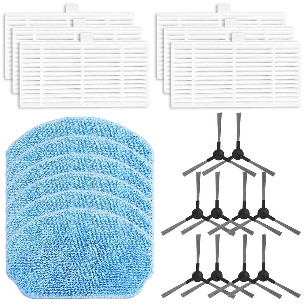

Набор фильтров и тряпок для швабры с боковыми щетками для пылесоса Nedis WIFIVCR001CBK B