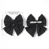 2pcs/set 4.5" Cheer Bows Hair Clip for Kids Lovely Grosgrain Ribbon Hairgripes Girls Delicate Bowknot Hair Pins Headwear Set