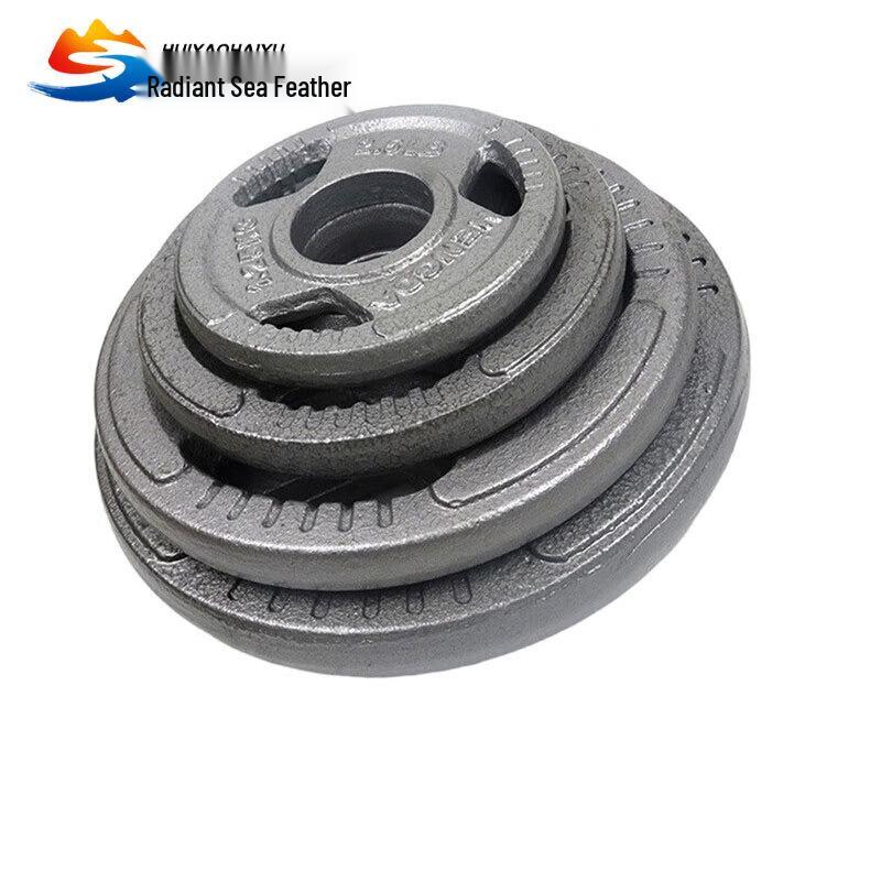 Painted Three-Hole Grip Barbell Plate