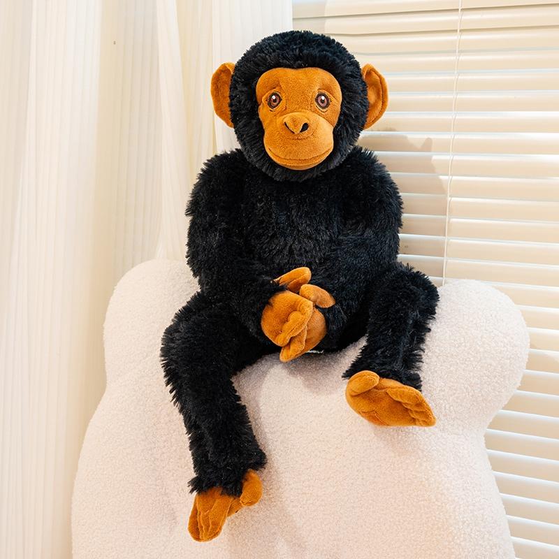 50cm Schwarzer Orang-Utan Plüschtiere Weiches Stofftier Cartoon Affe Puppe Umarmungskissen Für Geburtstagsgeschenke about 50cm