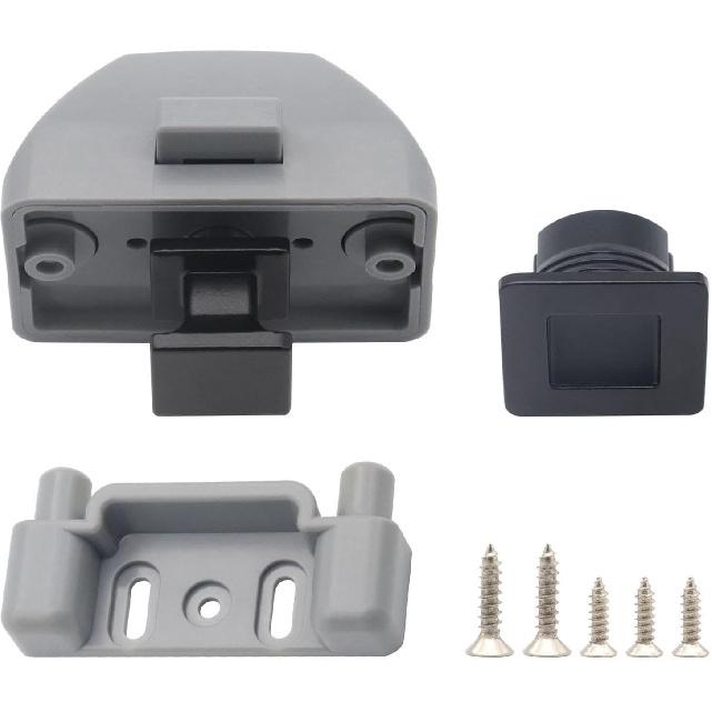 Heavy-duty Push Button Latches for Cabinets And Boats, Black Gray
