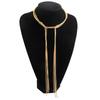 Gold Silver Tassel Necklace Alloy Long Chain Fashion Personalized Design Collar  Women