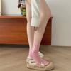 Sweet Three-dimensional Plush Cartoon Puppy Mid-calf Socks for Women, Pure Cotton Letter Short Calf Socks