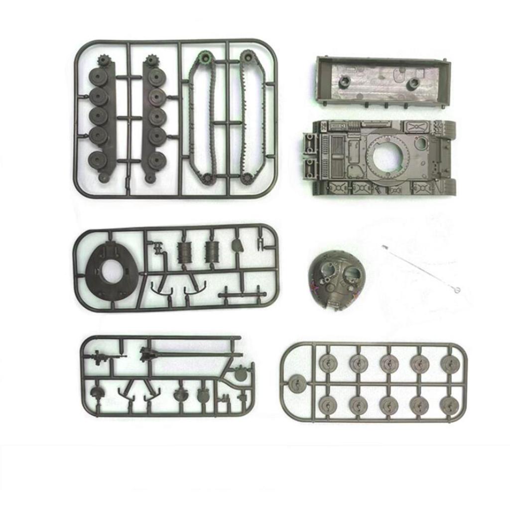 2 Pieces 1/72 4D Assembly Model DIY Assemble Building Miniature Tanks Light Tank Toy