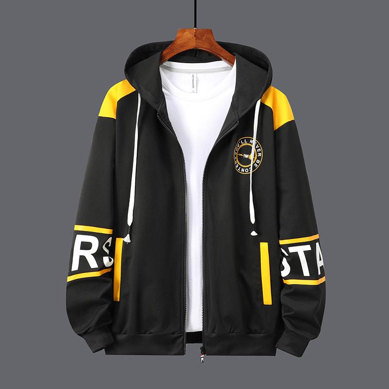 Мужской повседневный кардиган, свитер с капюшоном, мужская весенне-осенняя универсальная модная повседневная куртка S