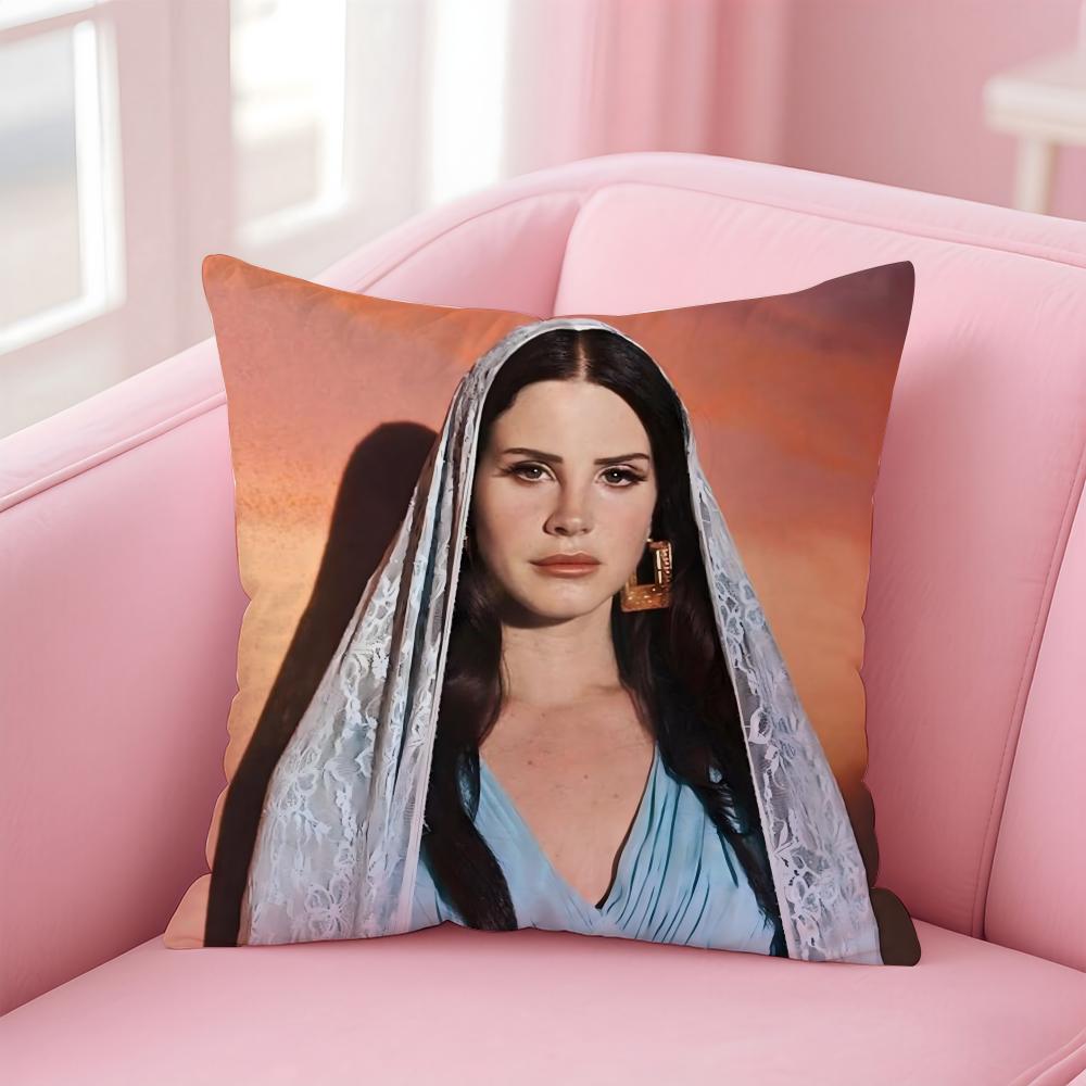 L-Lana Del Reys Kuddfodral Bekvämt Vändbart Kuddfodral Perfekt för Bil Soffa Sovrum & Mer