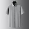 Dibenze Men's Plus Size Lightweight Pure Cotton Short Sleeve Shirt